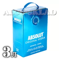 Горілка Абсолют (Absolut) 3 л у тетрапаку